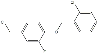 4-(chloromethyl)-1-[(2-chlorophenyl)methoxy]-2-fluorobenzene Struktur