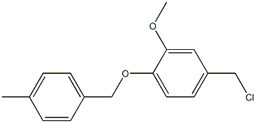 4-(chloromethyl)-2-methoxy-1-[(4-methylphenyl)methoxy]benzene Struktur