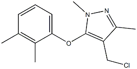 4-(chloromethyl)-5-(2,3-dimethylphenoxy)-1,3-dimethyl-1H-pyrazole Struktur