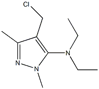 4-(chloromethyl)-N,N-diethyl-1,3-dimethyl-1H-pyrazol-5-amine Struktur