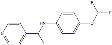 4-(difluoromethoxy)-N-[1-(pyridin-4-yl)ethyl]aniline Struktur