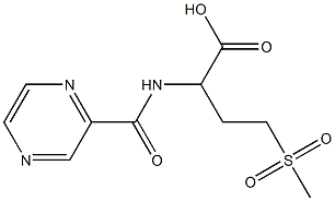 4-(methylsulfonyl)-2-[(pyrazin-2-ylcarbonyl)amino]butanoic acid Struktur