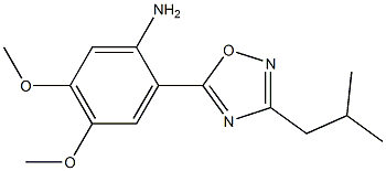 4,5-dimethoxy-2-[3-(2-methylpropyl)-1,2,4-oxadiazol-5-yl]aniline Struktur