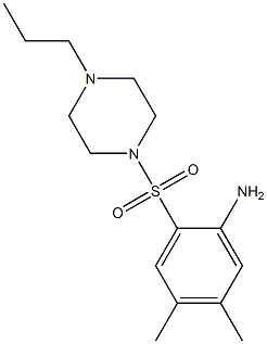 4,5-dimethyl-2-[(4-propylpiperazine-1-)sulfonyl]aniline Struktur