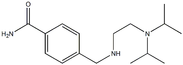 4-[({2-[bis(propan-2-yl)amino]ethyl}amino)methyl]benzamide Struktur