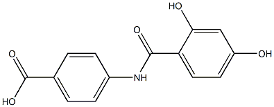 4-[(2,4-dihydroxybenzoyl)amino]benzoic acid Struktur