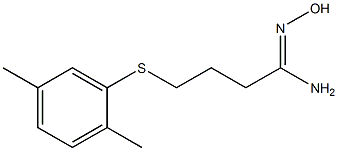 4-[(2,5-dimethylphenyl)sulfanyl]-N'-hydroxybutanimidamide Struktur