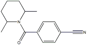 4-[(2,6-dimethylpiperidin-1-yl)carbonyl]benzonitrile Struktur