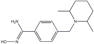 4-[(2,6-dimethylpiperidin-1-yl)methyl]-N'-hydroxybenzenecarboximidamide Struktur