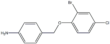 4-[(2-bromo-4-chlorophenoxy)methyl]aniline Struktur