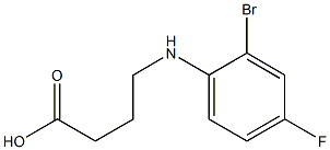 4-[(2-bromo-4-fluorophenyl)amino]butanoic acid Struktur