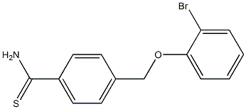 4-[(2-bromophenoxy)methyl]benzenecarbothioamide Struktur