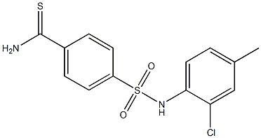 4-[(2-chloro-4-methylphenyl)sulfamoyl]benzene-1-carbothioamide Struktur