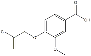 4-[(2-chloroprop-2-enyl)oxy]-3-methoxybenzoic acid Struktur