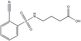 4-[(2-cyanobenzene)sulfonamido]butanoic acid Struktur