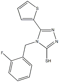 4-[(2-fluorophenyl)methyl]-5-(thiophen-2-yl)-4H-1,2,4-triazole-3-thiol Struktur