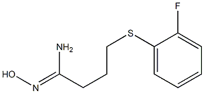 4-[(2-fluorophenyl)sulfanyl]-N'-hydroxybutanimidamide Struktur