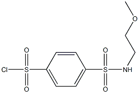 4-[(2-methoxyethyl)sulfamoyl]benzene-1-sulfonyl chloride Struktur