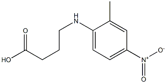 4-[(2-methyl-4-nitrophenyl)amino]butanoic acid Struktur