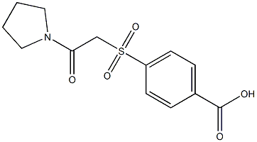 4-[(2-oxo-2-pyrrolidin-1-ylethyl)sulfonyl]benzoic acid Struktur