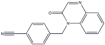 4-[(2-oxoquinoxalin-1(2H)-yl)methyl]benzonitrile Struktur