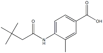 4-[(3,3-dimethylbutanoyl)amino]-3-methylbenzoic acid Struktur