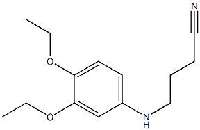 4-[(3,4-diethoxyphenyl)amino]butanenitrile Struktur