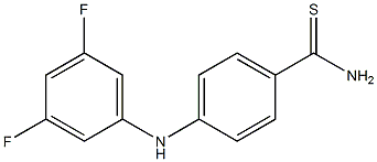 4-[(3,5-difluorophenyl)amino]benzene-1-carbothioamide Struktur