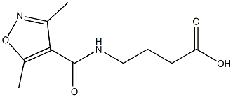 4-[(3,5-dimethyl-1,2-oxazol-4-yl)formamido]butanoic acid Struktur