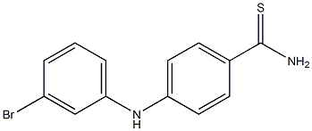 4-[(3-bromophenyl)amino]benzene-1-carbothioamide Struktur