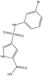 4-[(3-bromophenyl)sulfamoyl]-1H-pyrrole-2-carboxylic acid Struktur