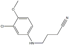 4-[(3-chloro-4-methoxyphenyl)amino]butanenitrile Struktur