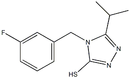 4-[(3-fluorophenyl)methyl]-5-(propan-2-yl)-4H-1,2,4-triazole-3-thiol Struktur