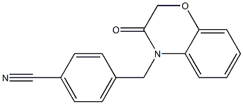 4-[(3-oxo-2,3-dihydro-4H-1,4-benzoxazin-4-yl)methyl]benzonitrile Struktur