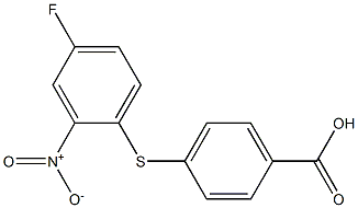 4-[(4-fluoro-2-nitrophenyl)sulfanyl]benzoic acid Struktur