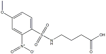 4-[(4-methoxy-2-nitrobenzene)sulfonamido]butanoic acid Struktur