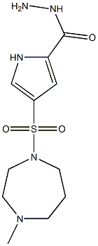 4-[(4-methyl-1,4-diazepan-1-yl)sulfonyl]-1H-pyrrole-2-carbohydrazide Struktur