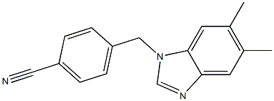 4-[(5,6-dimethyl-1H-1,3-benzodiazol-1-yl)methyl]benzonitrile Struktur