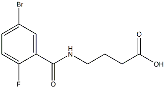 4-[(5-bromo-2-fluorobenzoyl)amino]butanoic acid Struktur