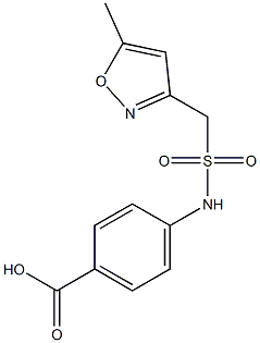 4-[(5-methyl-1,2-oxazol-3-yl)methanesulfonamido]benzoic acid Struktur