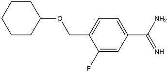 4-[(cyclohexyloxy)methyl]-3-fluorobenzenecarboximidamide Struktur