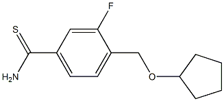 4-[(cyclopentyloxy)methyl]-3-fluorobenzenecarbothioamide Struktur