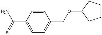 4-[(cyclopentyloxy)methyl]benzenecarbothioamide Struktur