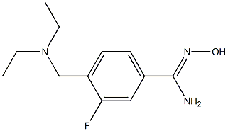 4-[(diethylamino)methyl]-3-fluoro-N'-hydroxybenzenecarboximidamide Struktur