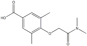 4-[(dimethylcarbamoyl)methoxy]-3,5-dimethylbenzoic acid Struktur