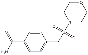 4-[(morpholine-4-sulfonyl)methyl]benzene-1-carbothioamide Struktur