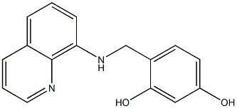 4-[(quinolin-8-ylamino)methyl]benzene-1,3-diol Struktur