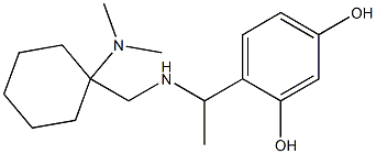 4-[1-({[1-(dimethylamino)cyclohexyl]methyl}amino)ethyl]benzene-1,3-diol Struktur