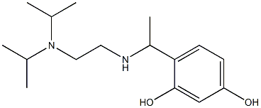 4-[1-({2-[bis(propan-2-yl)amino]ethyl}amino)ethyl]benzene-1,3-diol Struktur