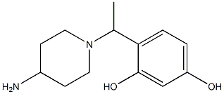 4-[1-(4-aminopiperidin-1-yl)ethyl]benzene-1,3-diol Struktur